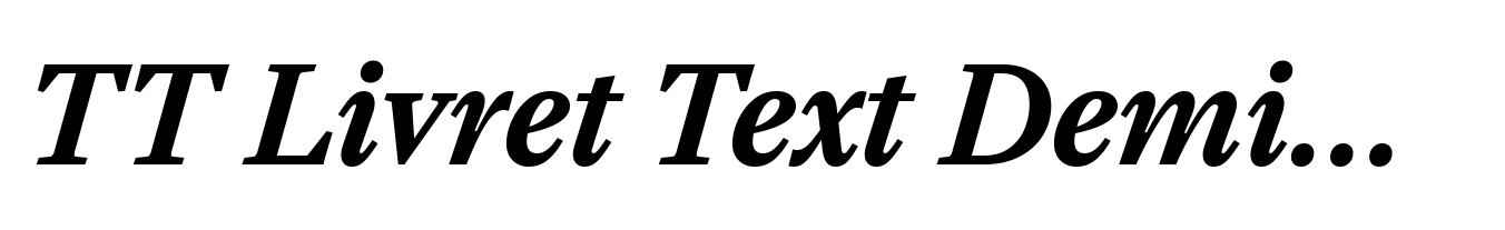 TT Livret Text DemiBold Italic
